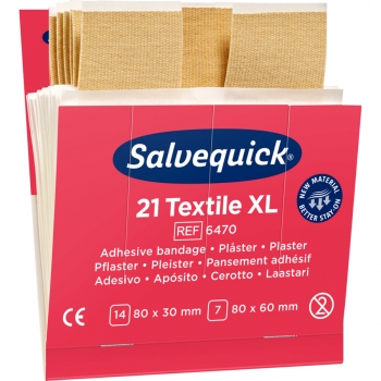Salvequick® Nachfüllpack mit 1x Refill 6470 Textile XL "extrabreit"